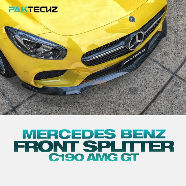 PAKTECHZ MERCEDES BENZ 벤츠 C190 AMG GT 프론트 스플리터 드라이 카본 VER 2