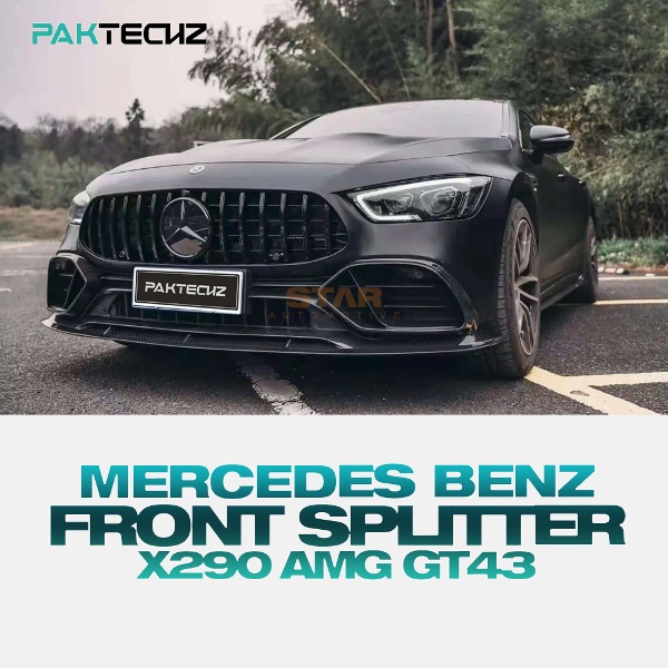 PAKTECHZ MERCEDES BENZ 벤츠 X290 AMG GT43 GT53 프론트 스플리터 드라이 카본